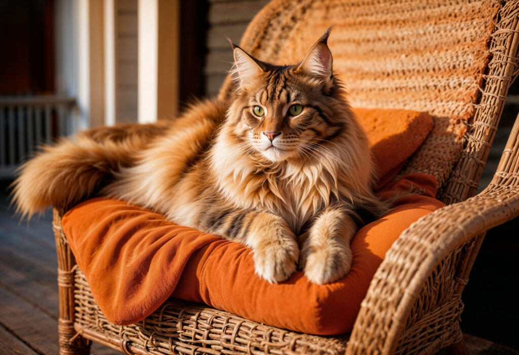 Maine Coon- what breed of cat likes water