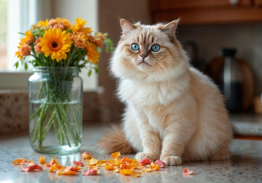 Ragdoll cat grooming gloves or brushes