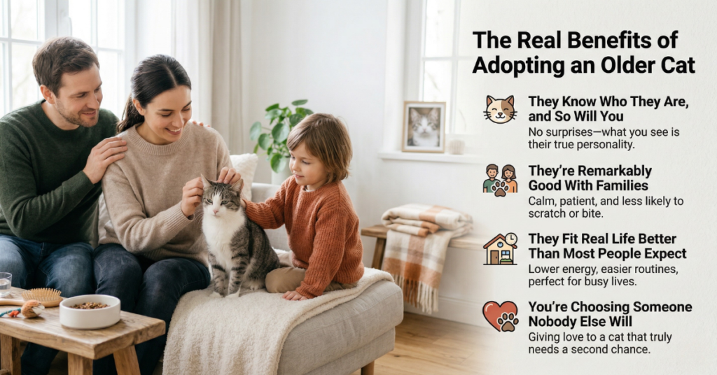 The Real Benefits of Adopting an Older Cat